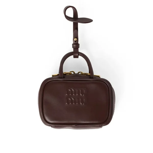 شنطة بيو صغيرة جلدية ميوميو مايكرو بلون بني