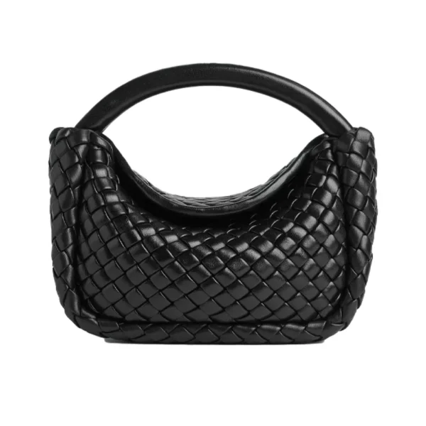 شنطه كتف بوتيغا فينيتا كوبل لون أسود بنمط سحاب