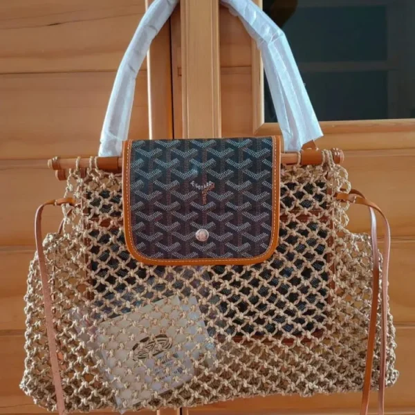 حقيبة جويارد ماستر نسائية جلد مع شبكة قش