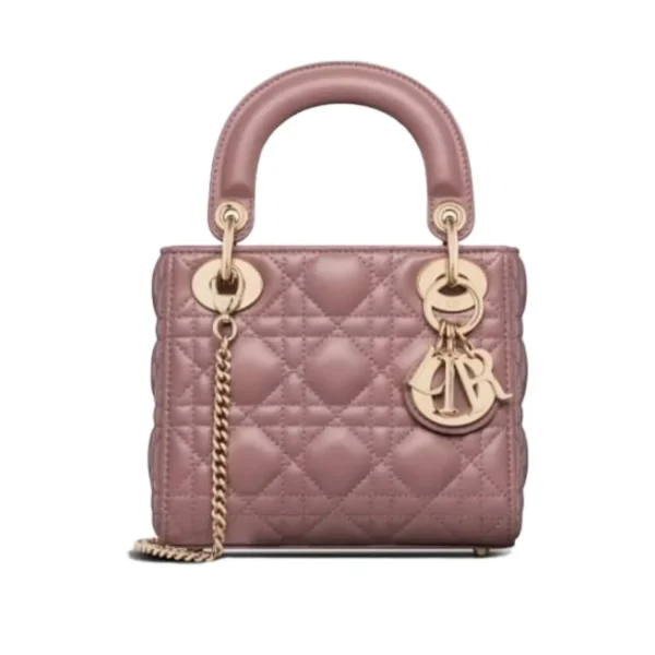 حقيبة يد ميني للنساء ليدي ديور 17سم بلون وردي فاتح