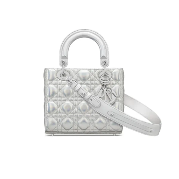 شنطة ليدي ديور دي لايت ميني كاناج فضية فخمة